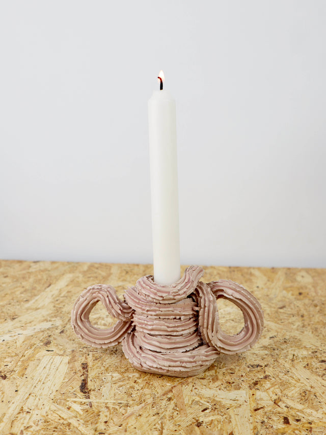 Extruded candle holder- soft pink- nr.04