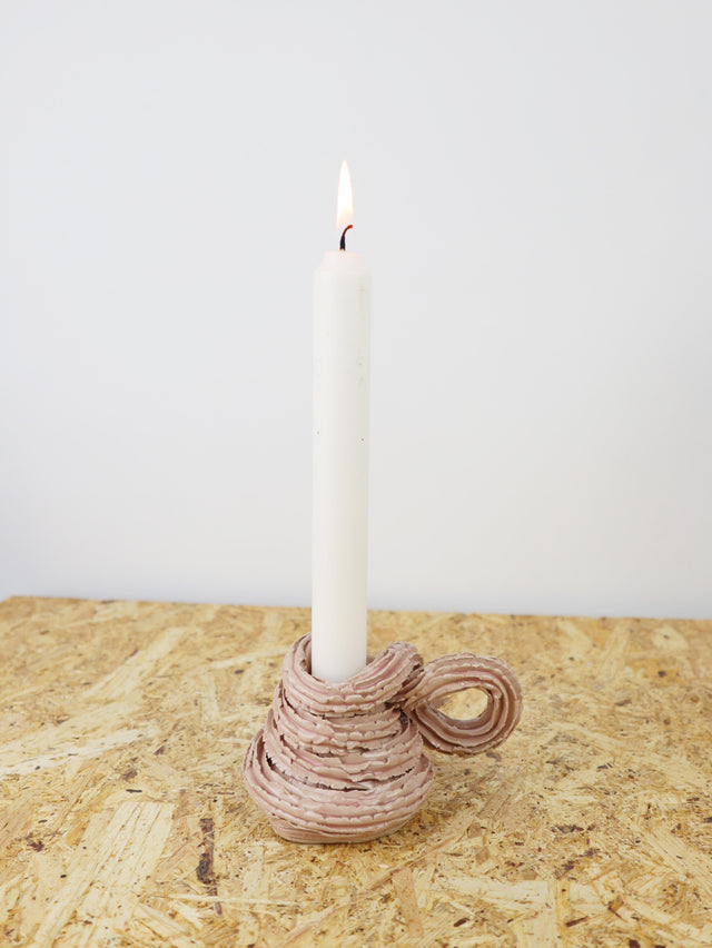 Extruded candle holder- soft pink- nr.03