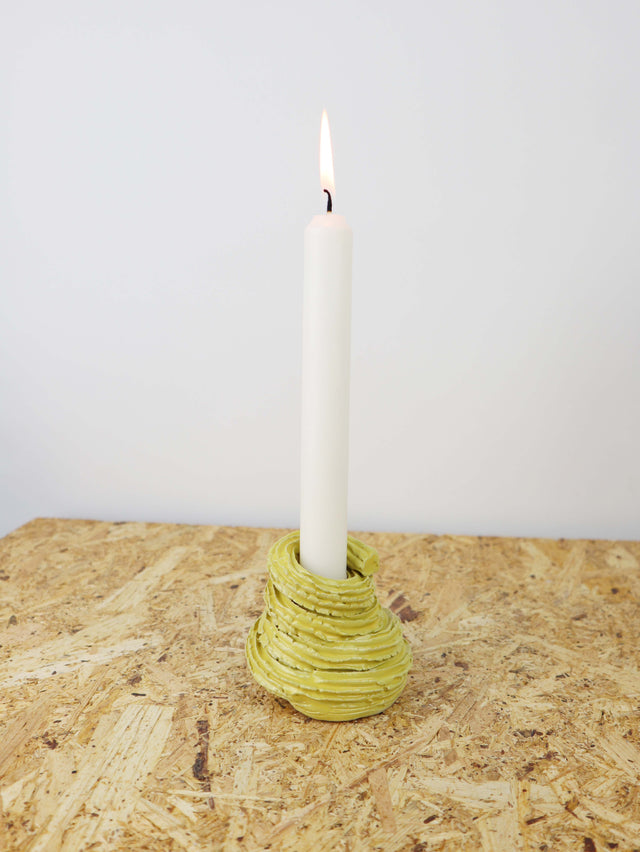 Extruded candle holder- yellow - nr.02
