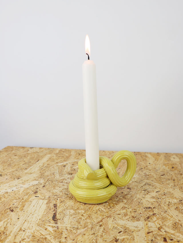 Extruded candle holder- Yellow- nr.03