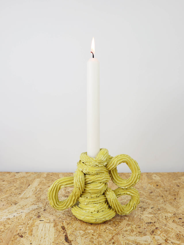 Extruded candle holder- In yellow - nr.05